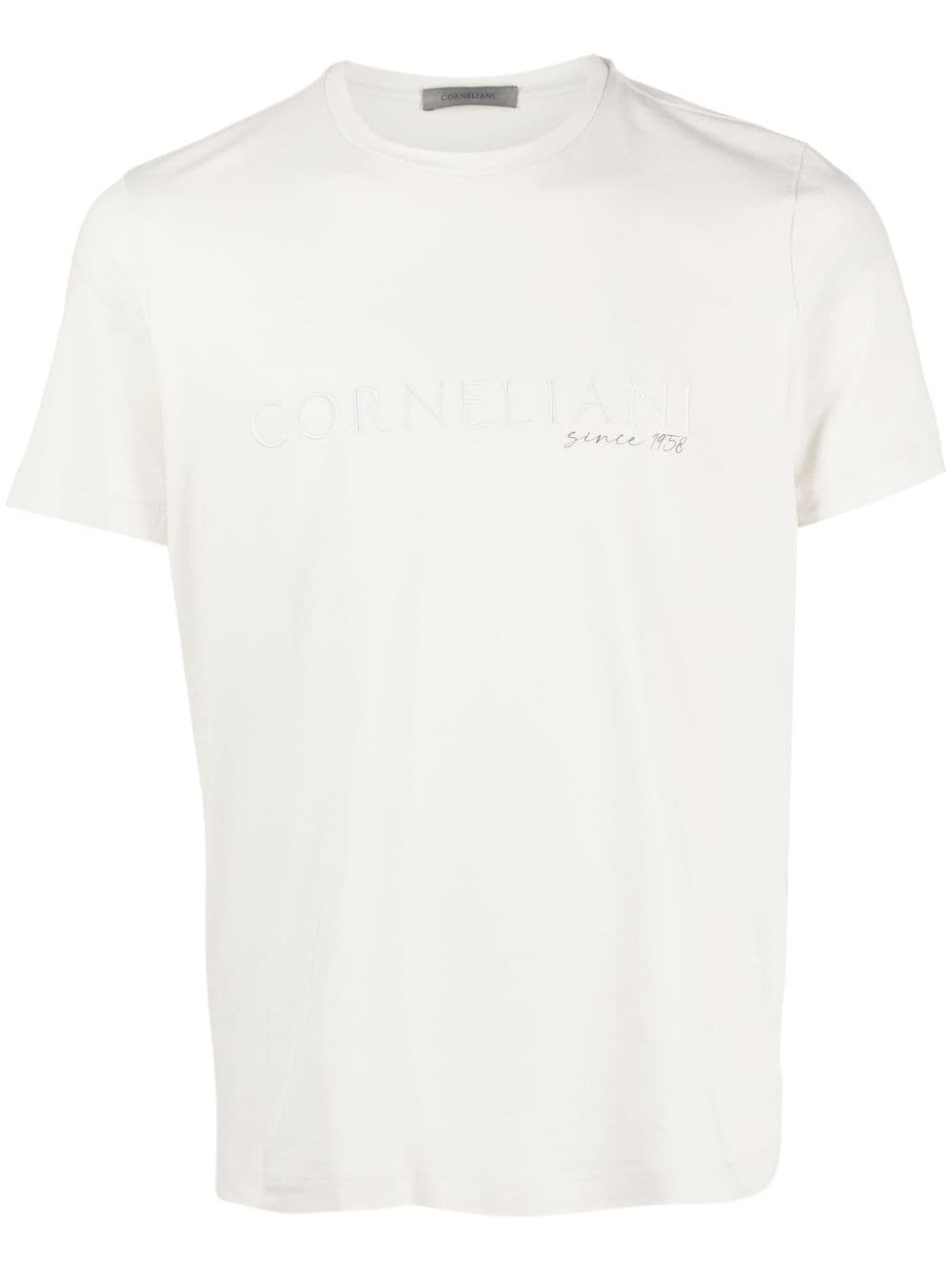 Corneliani T-Shirt mit Logo-Stickerei - Nude von Corneliani