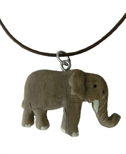 Cornelißen Kette Elefant, Holzanhänger Lederband Ketten Modeschmuck Elefanten Tier von Cornelißen