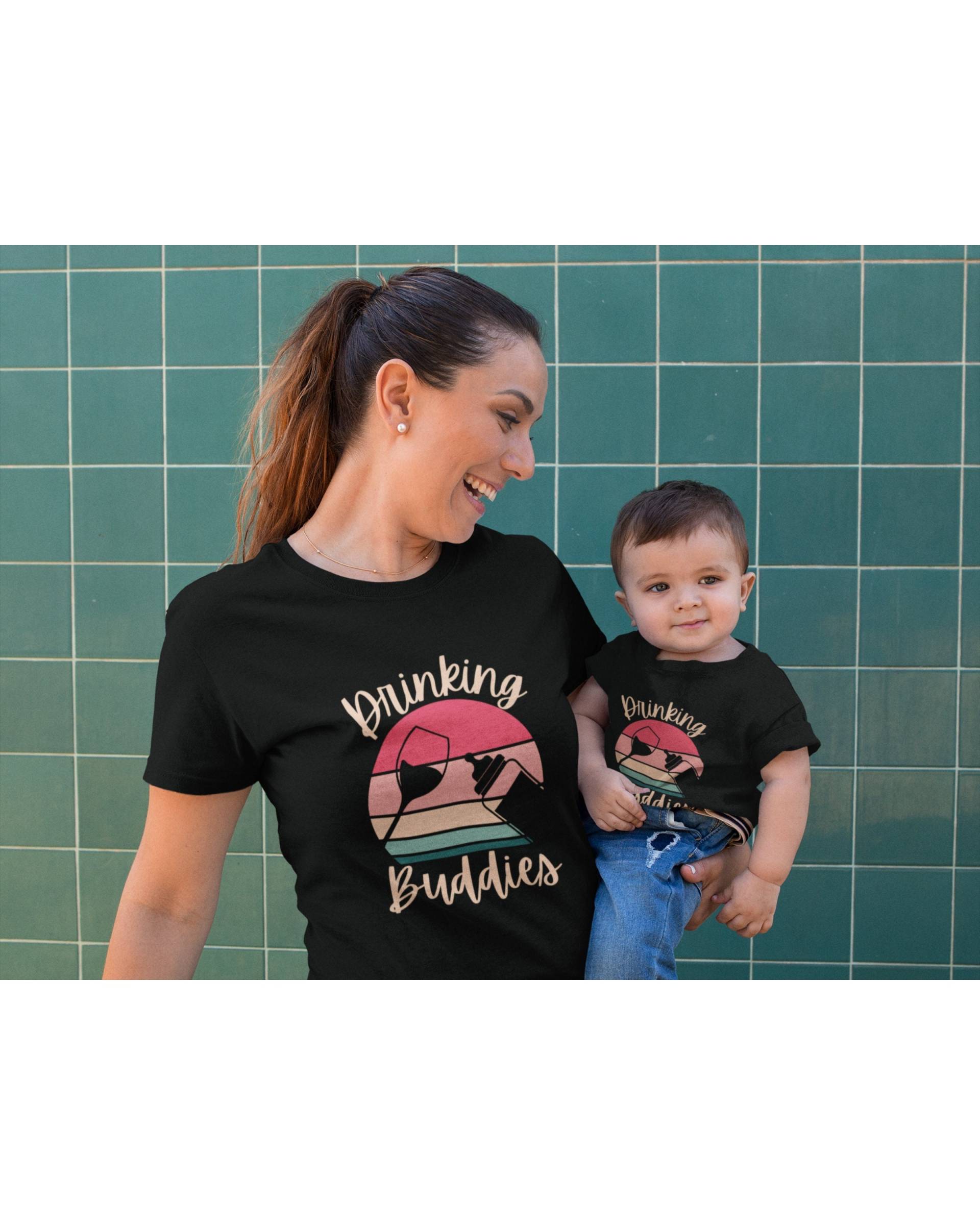 Neue Tante Geschenk, "Tante's Drinking Buddy" Outfit, Baby Passende Shirts, Nichte Tshirt, Neffe T-Shirt, Schwangerschaft Ankündigung von CornerThreeDesigns