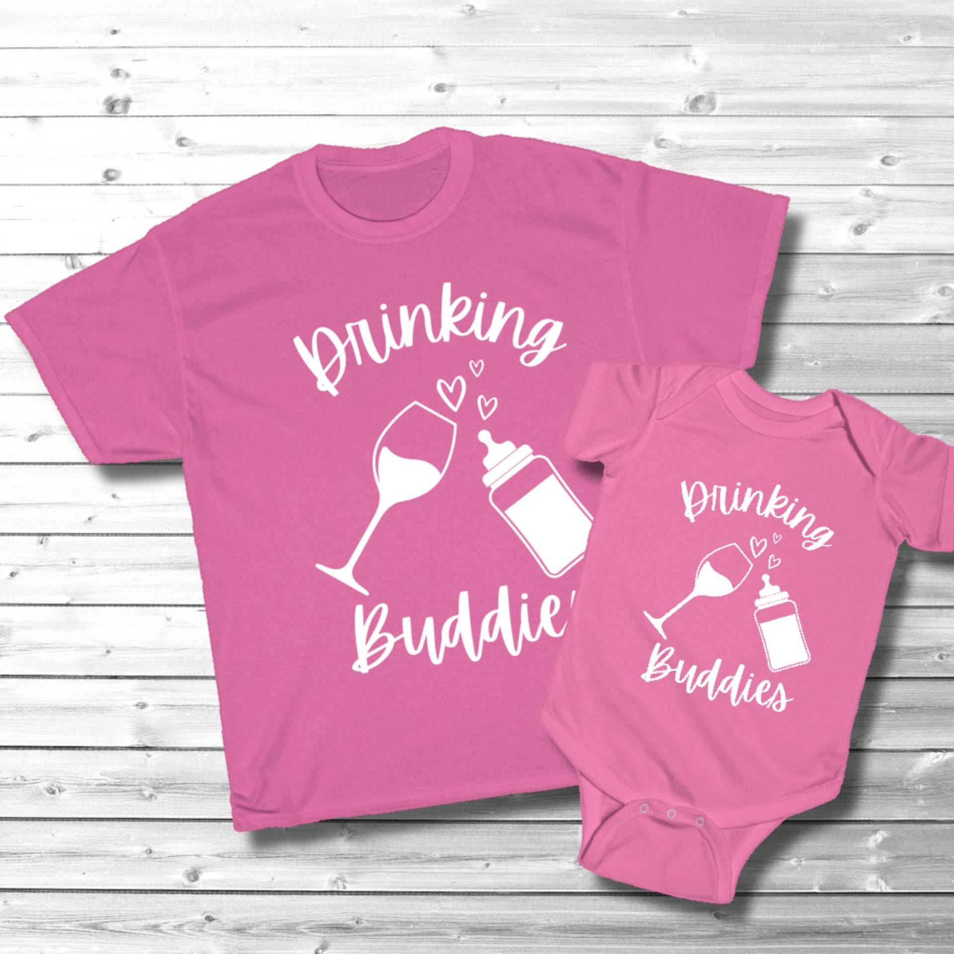 Oma Und Baby Shirt, "Drinking Buddies" Tshirt, Passende Outfits, Tante Nichte T Muttertagsgeschenk, Weinliebhaber Geschenk von CornerThreeDesigns
