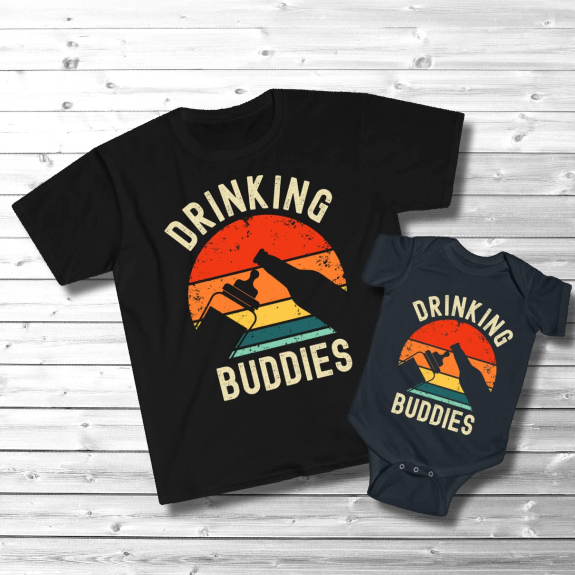 Opa Und Enkel Shirts, "Drinking Buddies" Tshirt, Großvater Baby Passendes Shirt, Ich, Schwangerschaft Ankündigung Geschenk von CornerThreeDesigns