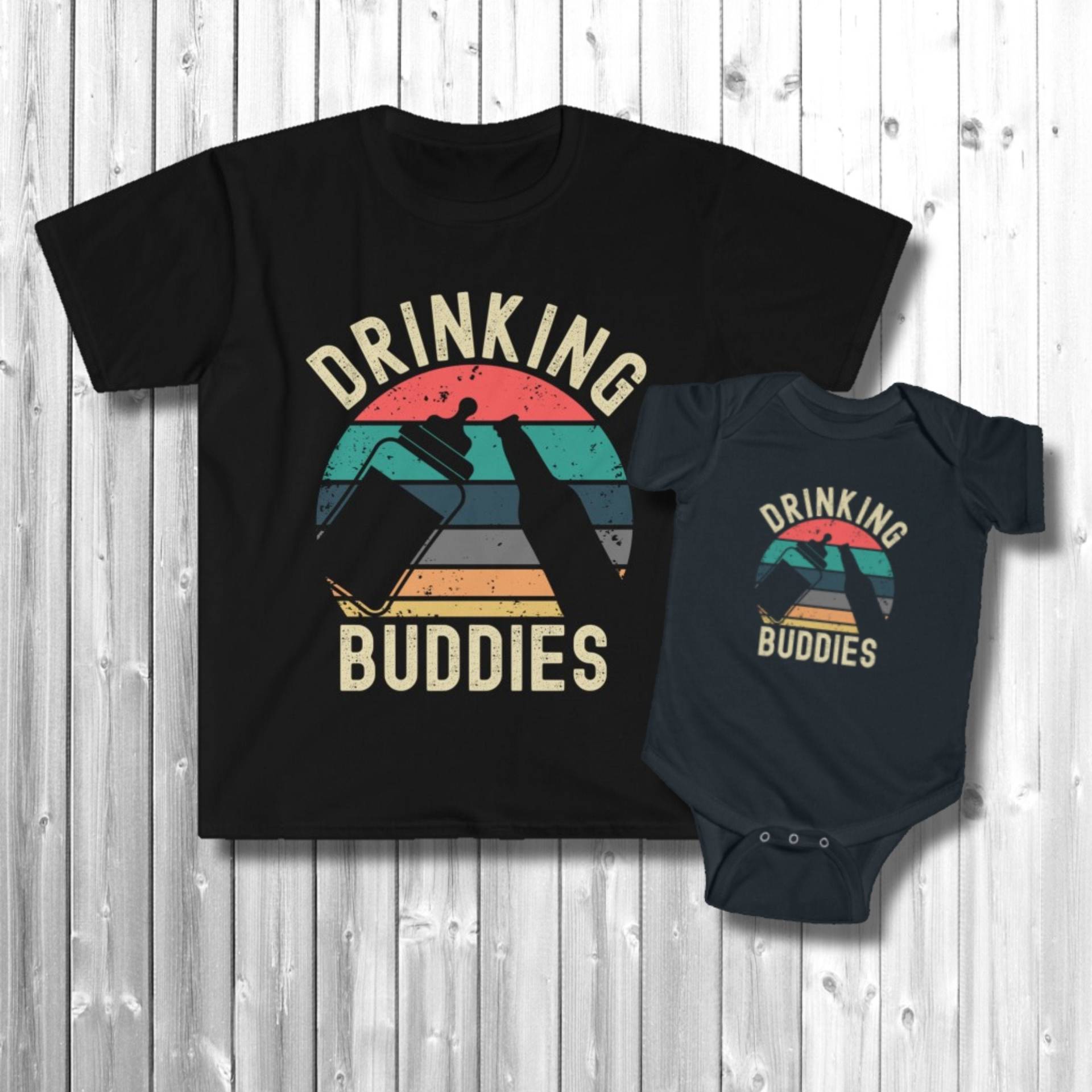 Papa Und Baby Passende Shirts, "Trinken. Freunde" Tshirt Säugling Bodysuit, Bier Liebhaber T Shirt, Vatertagsgeschenk von CornerThreeDesigns