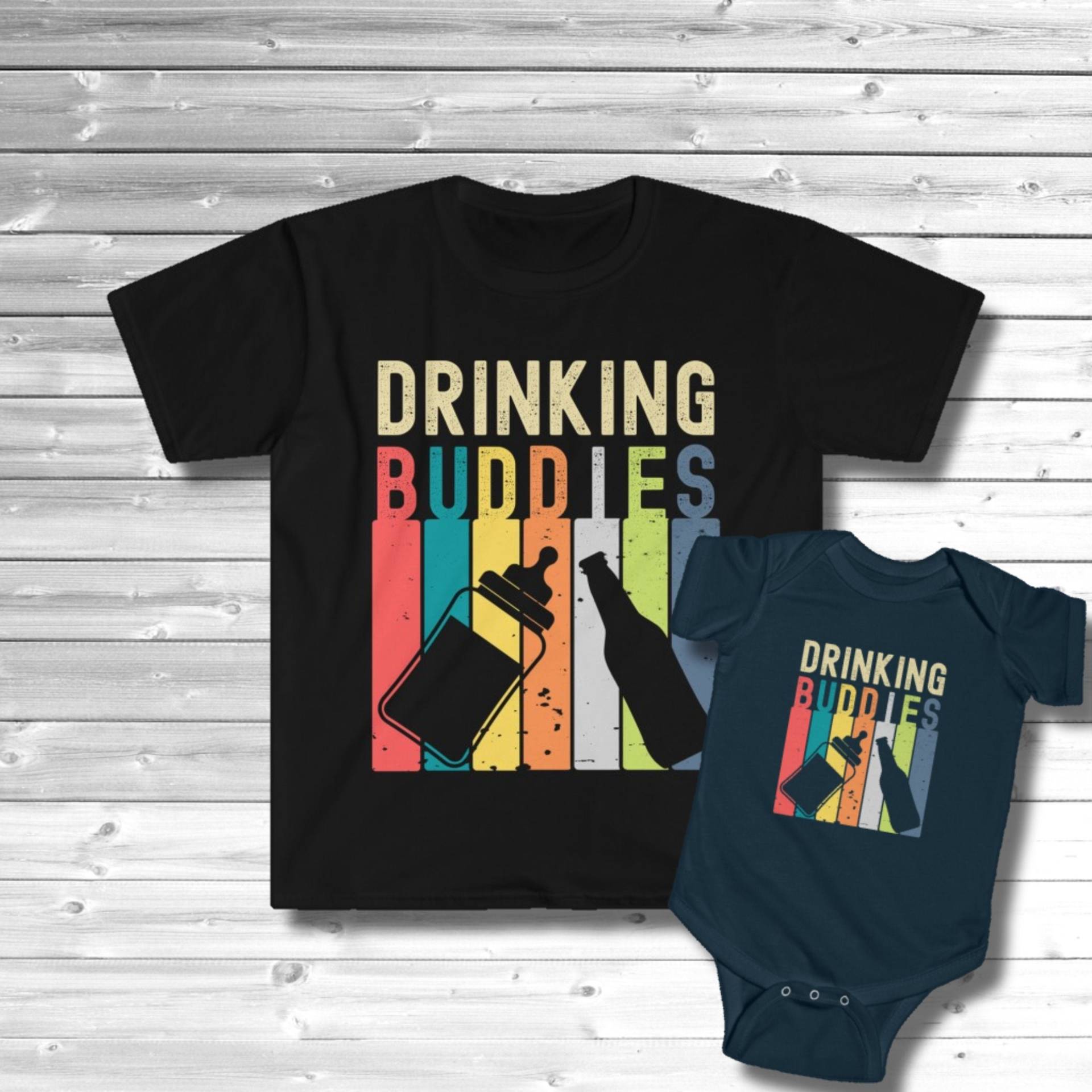 Papa Und Baby Passendes Set, "Drinking Buddies" Shirt Body, Bier Liebhaber Tshirt, Vatertagsgeschenk von CornerThreeDesigns