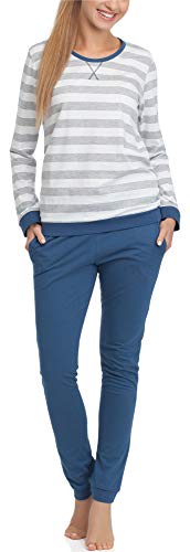 cornette Damen Schlafanzug M4LL6 (Jeans, XXL) von cornette