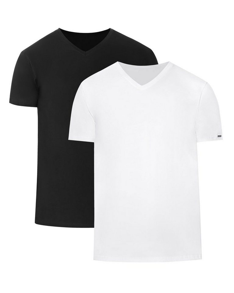 Cornette T-Shirt Herren T-Shirts mit V-Ausschnitt 2er Pack CR067 (1-tlg) von Cornette