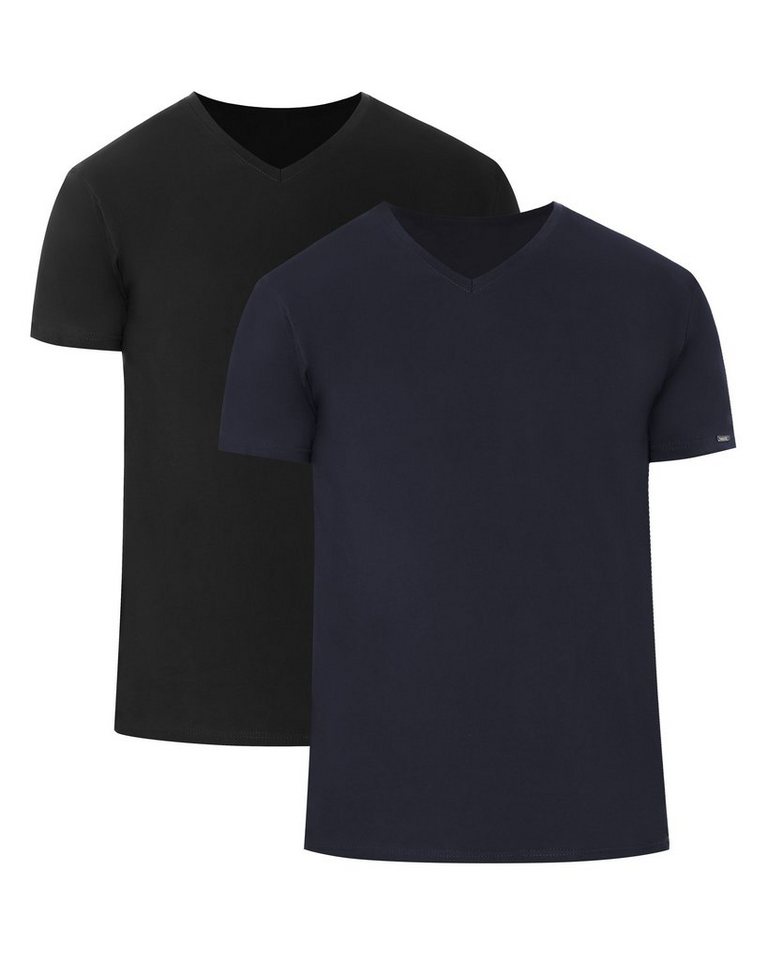 Cornette T-Shirt Herren T-Shirts mit V-Ausschnitt 2er Pack CR067 (1-tlg) von Cornette