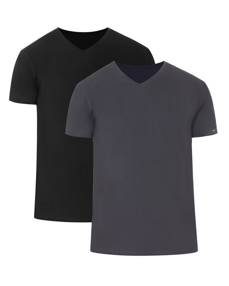 Cornette T-Shirt Herren T-Shirts mit V-Ausschnitt 2er Pack CR067 (1-tlg) von Cornette