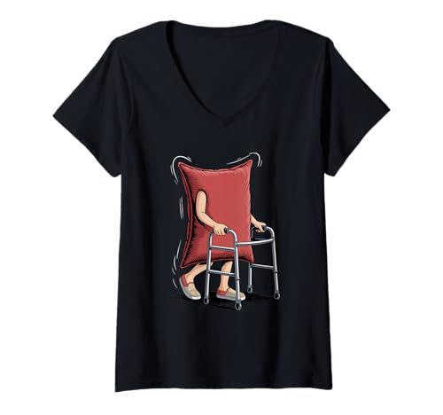 Damen Ehemaliger Cornhole Spieler Maiswurf Bohnensack Ruhestand T-Shirt mit V-Ausschnitt von Cornhole Gift For A Cornhole Player