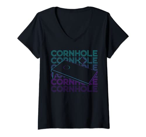 Damen Cornhole T-Shirt mit V-Ausschnitt Damen Cornhole T-Shirt mit V-Ausschnitt von Cornhole Gifts