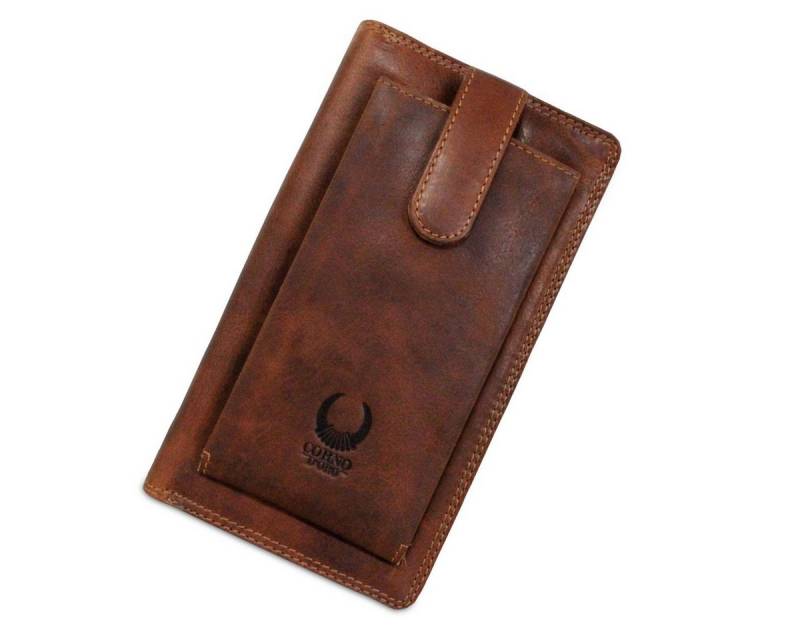 Corno d´Oro Geldbörse Herren Echt Leder Groß HANDMADE XXL Dokumententasche mit Handytasche, große Handytasche, Reiseorganizer mit RFID Schutz von Corno d´Oro
