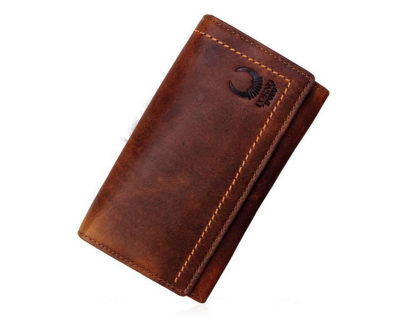Corno d´Oro Geldbörse Damen Leder Handmade Portemonnaie Viele Fächer Mittelgroß Braun, Handmade, RFID Schutz, mit Geschenkkarton von Corno d´Oro