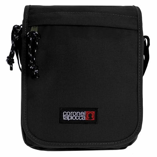 CORONEL TAPIOCCA Umhängetasche Messenger Bag Herren Schultertasche Handtasche Umhängetasche Herren Schultertasche Schultergurt Herrentasche Sling Bag Denim Schwarz von Coronel Tapiocca