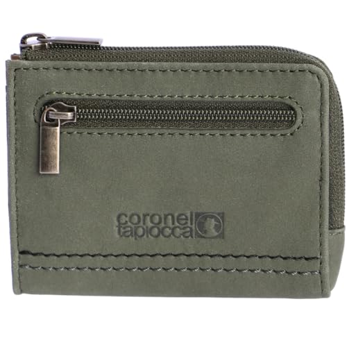 CORONEL TAPIOCCA Herren Geldbörse Wallet Geldbeutel Herren Wallet Portemonnaie Brieftasche Herren Geldbörse Portmonee Geldbeutel Münzfach Kartenetui Adriel Grün, 10,5x8 von Coronel Tapiocca