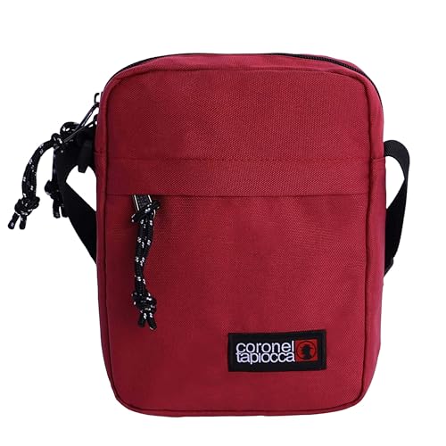 Coronel Tapioca Umhängetasche für Herren, Umhängetasche für Herren, für Alltag, Freizeit, Reisen oder Geschäft, burgunderrot, 17.5 x 22 x 5.5 cm von Coronel Tapiocca