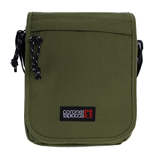 Coronel Tapiocca Herren Klappe Urban Umhängetasche Casual Flap Shoulder Bag Schultertaschen, 19x24x5 cm, Kaki, 19 x 24 x 5 cm, 0LX8857 von Coronel Tapiocca