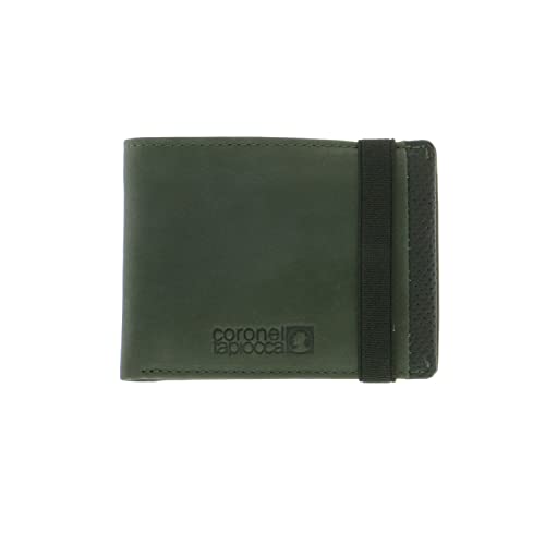 CORONEL TAPIOCCA Herren Geldbörse Wallet Geldbeutel Herren Wallet Portemonnaie Brieftasche Herren Geldbörse Portmonee Geldbeutel Münzfach Kartenetui Aitor Grün, 10,7x8,4 von CORONEL TAPIOCCA