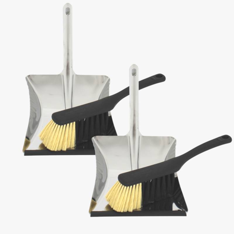 2 x Coronet Kehrgarnitur Handfeger Stubenfeger Kehrschaufel Edelstahl Kehrblech 2 x Coronet Kehrgarnitur Handfeger Stubenfeger Kehrschaufel Edelstahl Kehrblech von Coronet