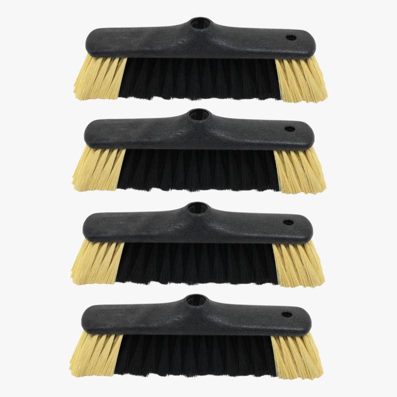 4 Stück Stubenbesen Kunststoff Zimmerbesen Besen Schwarz Haarmischung 28 cm von Coronet