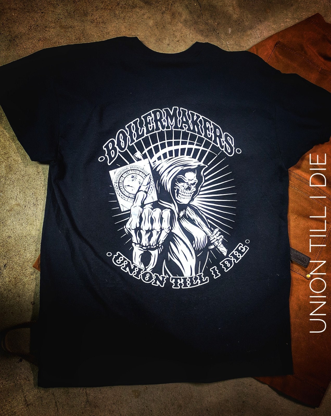 Union Boilermaker Sensenmann T Shirt Till I Sterbe von CorporateSelloutCo