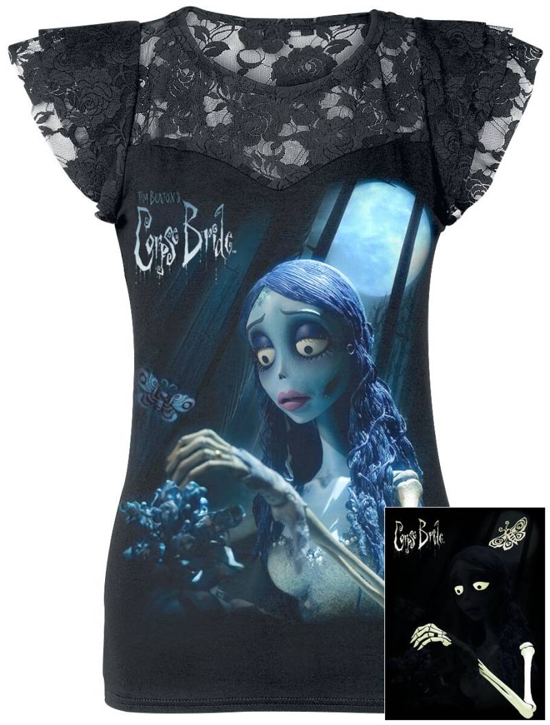 Corpse Bride Emily - Glow In The Dark T-Shirt schwarz in L von Corpse Bride