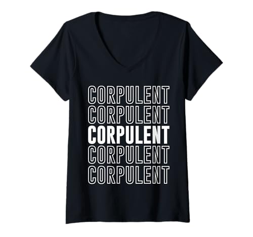 Damen Korpulent T-Shirt mit V-Ausschnitt von Corpulent Apparel