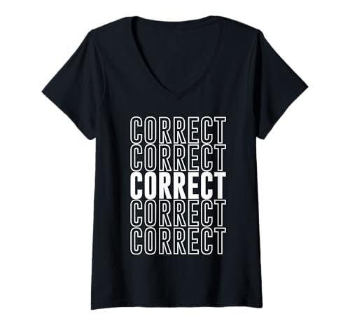 Damen Richtig T-Shirt mit V-Ausschnitt Damen Richtig T-Shirt mit V-Ausschnitt von Correct Apparel