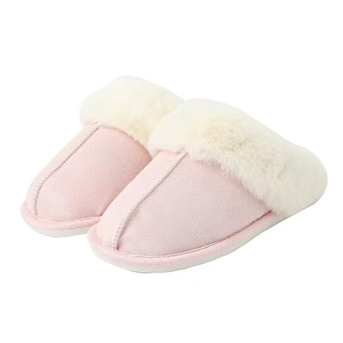 Correct-Position Damen Herren Hausschuhe Winter Warm Faux Pelz Slipper Weiche Flache Plüsch Pantoffeln rutschfeste Outdoor/Indoor - mit super Qualität von Correct-Position