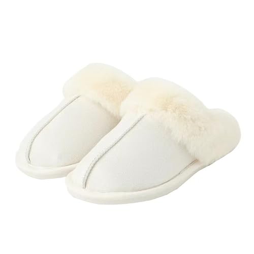 Correct-Position Damen Herren Hausschuhe Winter Warm Faux Pelz Slipper Weiche Flache Plüsch Pantoffeln rutschfeste Outdoor/Indoor - mit super Qualität von Correct-Position