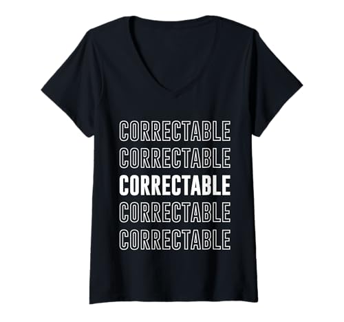 Damen Korrigierbar T-Shirt mit V-Ausschnitt Damen Korrigierbar T-Shirt mit V-Ausschnitt von Correctable Apparel