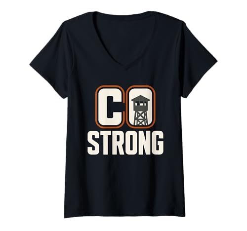 Damen Lustiges Geschenk für Korrekturbeamter, Stolzabzeichen Society Guard T-Shirt mit V-Ausschnitt Damen Lustiges Geschenk für Korrekturbeamter, Stolzabzeichen Society Guard T-Shirt mit V-Ausschnitt von Correctional Humor CO Life Keeping You In Line