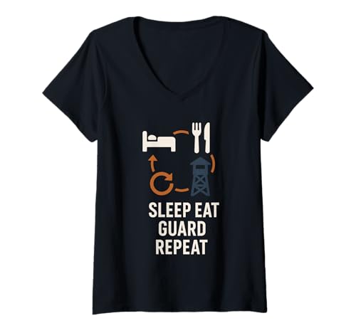 Damen Lustiges Geschenk für Korrekturbeamter, Stolzabzeichen Society Guard T-Shirt mit V-Ausschnitt Damen Lustiges Geschenk für Korrekturbeamter, Stolzabzeichen Society Guard T-Shirt mit V-Ausschnitt von Correctional Humor CO Life Keeping You In Line
