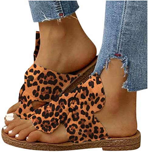 Zehenkorrektur 2020 Sandalen Orthopedic Premium Toe Corrector Sandals Big Toe Hallux Valgus Unterstützung Plattform Sandale Schuhe,Leopard Print,38 von Corrective sandals