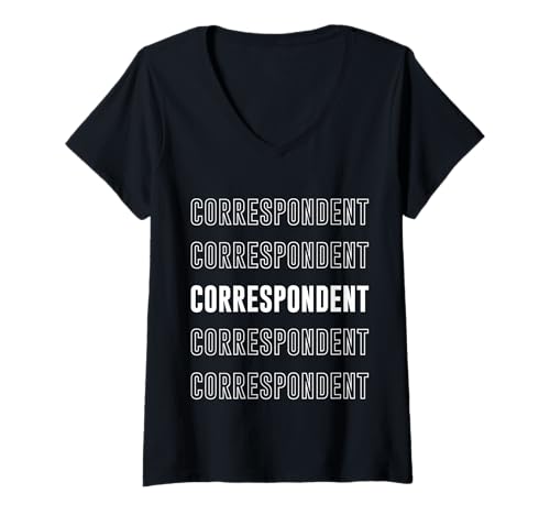 Damen Korrespondent T-Shirt mit V-Ausschnitt von Correspondent Apparel