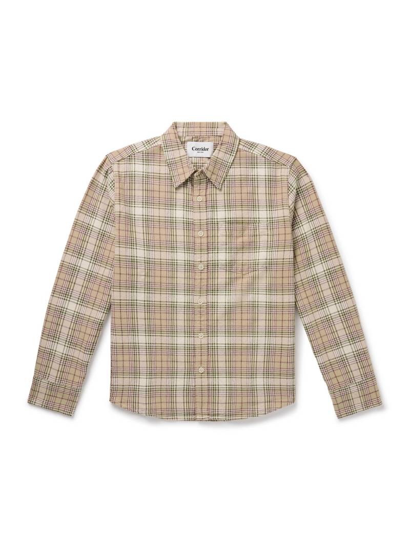 Corridor - Birch Checked Cotton-Canvas Shirt - Men - Neutrals - XL von Corridor