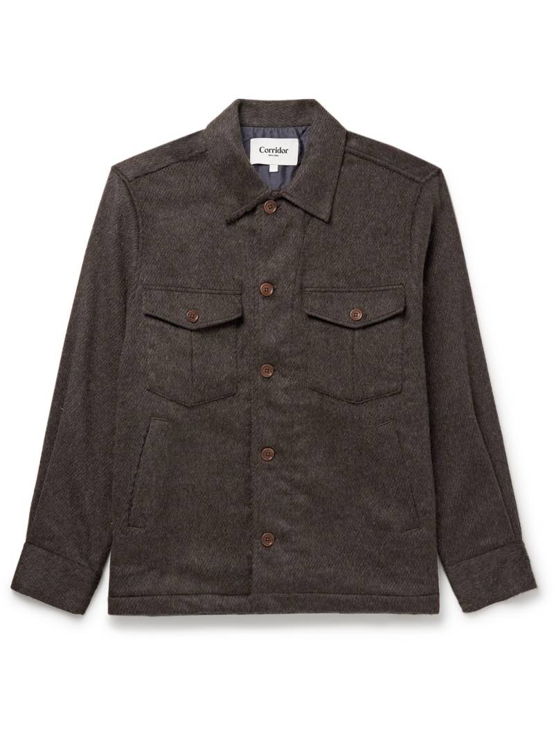 Corridor - Brushed Wool-Blend Overshirt - Men - Brown - S von Corridor