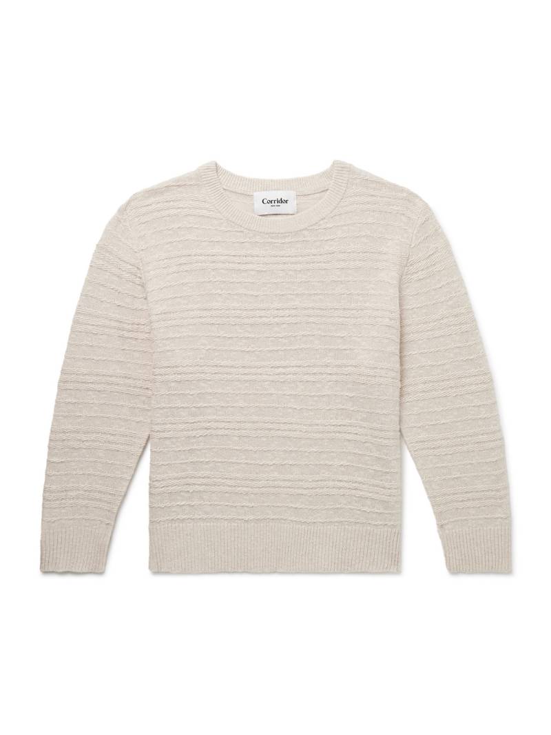 Corridor - Cotton, Linen and Silk-Blend Sweater - Men - Neutrals - XL von Corridor