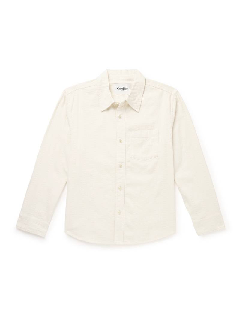 Corridor - Embroidered Cotton-Blend Shirt - Men - Neutrals - XXL von Corridor