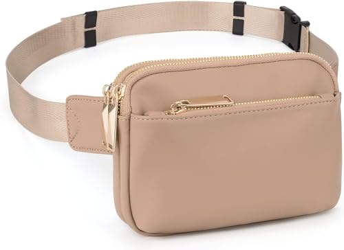 Cortelay Gürteltasche für Frauen, Crossbody, trendige Bauchtasche, Damen, kleine Taille, Bauchtasche, Brustbörse mit verstellbarem Riemen, aprikose von Cortelay