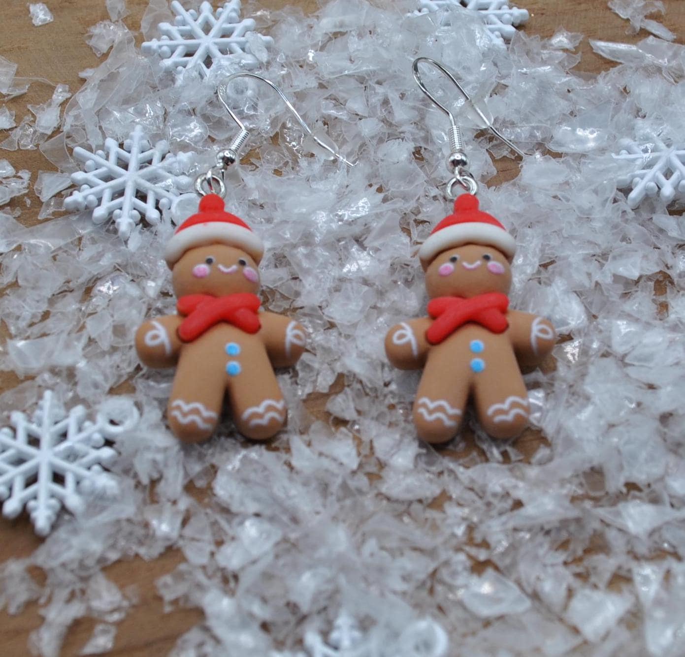 Lebkuchen Männchen Ohrringe, Weihnachtlicher Schmuck, Süßes Weihnachtsgeschenk von CorvusLuna
