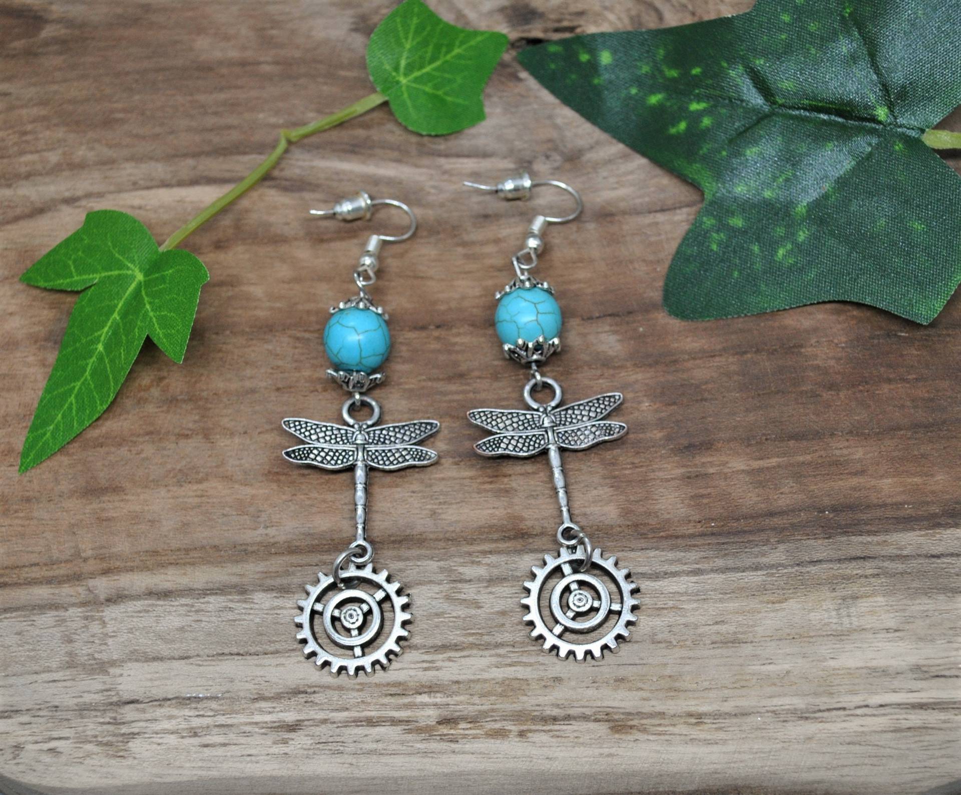 Libellen Ohrhänger Mit Zahnrad, Steampunk Schmuck, Dragonfly Schmuck Libellen Ohrhänger Mit Zahnrad, Steampunk Schmuck, Dragonfly Schmuck von CorvusLuna