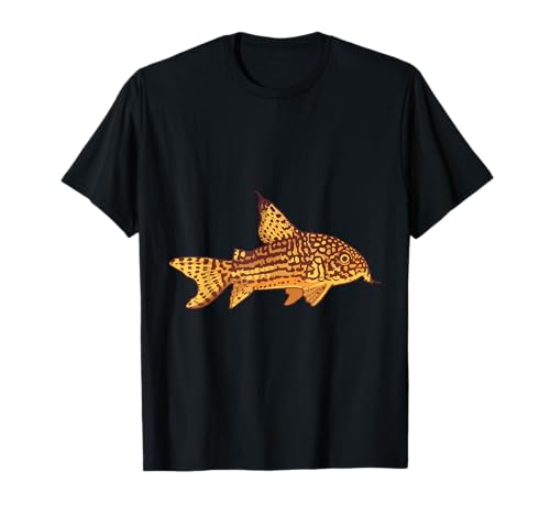 Corydoras Cory Catfish Aquarium Panzerwels Fish T-Shirt - Unisex Erwachsene & Kinder - Schwarz - Kurzarm - S - EU 38-40 - Cartoon-Motiv von Corydoras Cory Catfish Aquarium Panzerwels Fish
