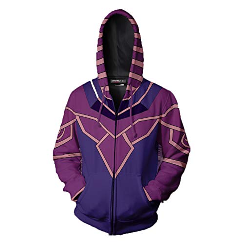 CosIdol Dark Magician Kapuzenjacke 3D Digital Print Japanese Anime Pullover Hooded Herren Kapuzenpullover Hoodies Sportswear Sweatshirt Tops S von CosIdol