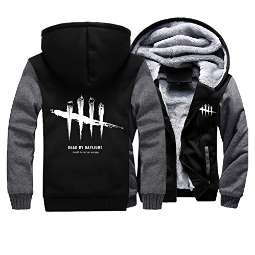 CosIdol Herren Kapuzenpullover Dead by Daylight Hoodie Jacke Winter Dicken Kostüm Plus Samt Sweatshirt Warme Mantel Kleidung 2XL von CosIdol