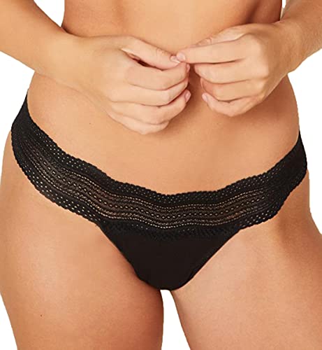 Cosabella Damen Dolce Thong Tangahöschen, Black, One Size Fits All von Cosabella