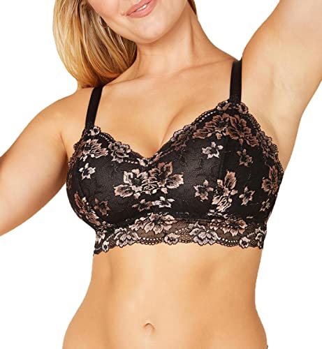 Cosabella Damen Savona Curvy Longline Bralet BH, Black/Mandorla, Small von Cosabella