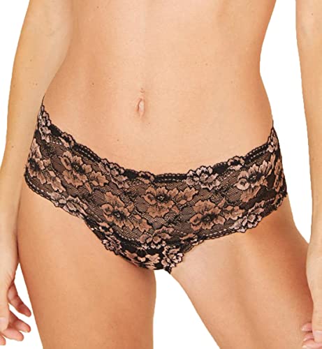 Cosabella Damen Savona Lr Hotpant Junge Kurzschlüpfer, Black/Mandorla, Medium von Cosabella