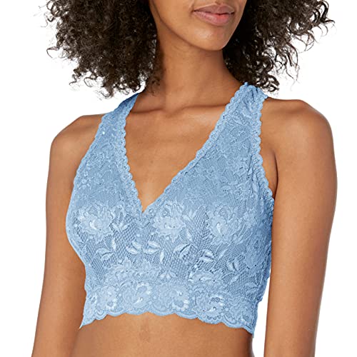 Cosabella Damen Say Never Curvy Racie Racerback Bralette Plunge-BH, Sorrento Blue, small von Cosabella