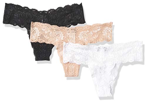 Cosabella Damen Say Never Cutie Low Rise Thong 3 Pack Tangahschen, Schwarz/Set/Weiß, Einheitsgröße von Cosabella