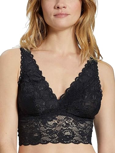 Cosabella Damen Say Never Plungie Longline Bralette Plunge-BH, schwarz, Large von Cosabella