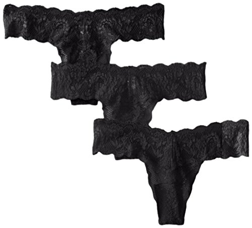 Cosabella Damen Say Never Cutie Low Rise Tanga, 3er-Pack Stringhöschen, Schwarz/Schwarz/Schwarz, Einheitsgröße von Cosabella